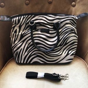 Zebra pattern lunch tote. Insulated.